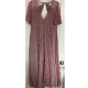 ASOS Maxi Maternity Lace dress flutter sleeve